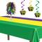 Beistle 54" x 108" Mardi Gras Plastic Table Cover, 2ct.